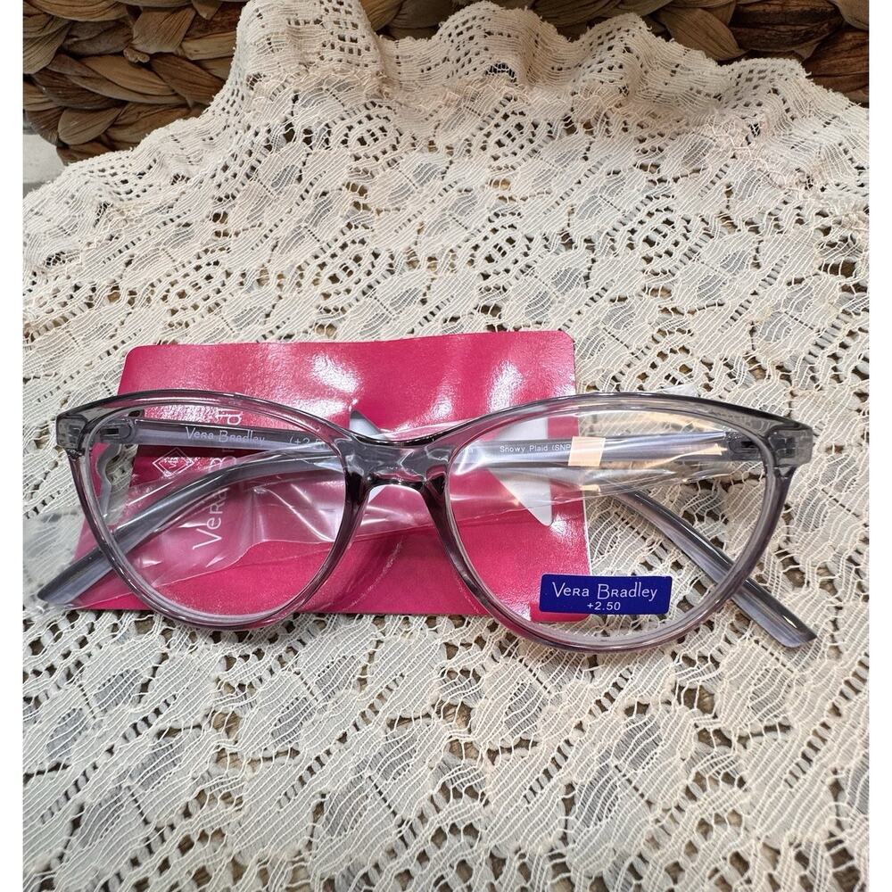 Vera Bradley Snowy Plaid Eye Glasses Readers 2.50 New